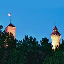 View of the Kaiserburg castle from the suite