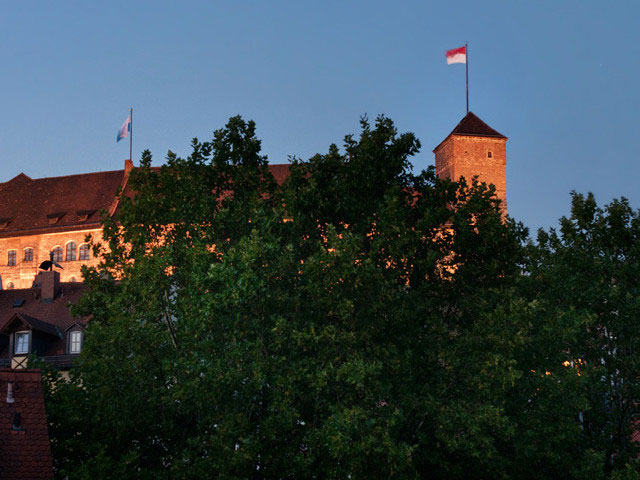 View of the Kaiserburg castle from the suite