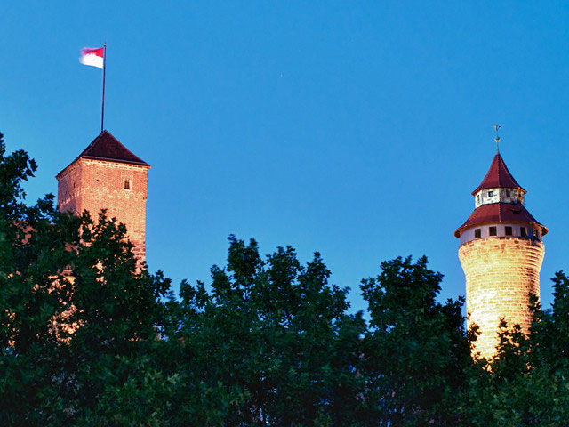 View of the Kaiserburg castle from the suite