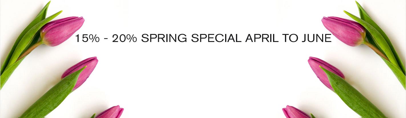 Spring Special 15% OFF