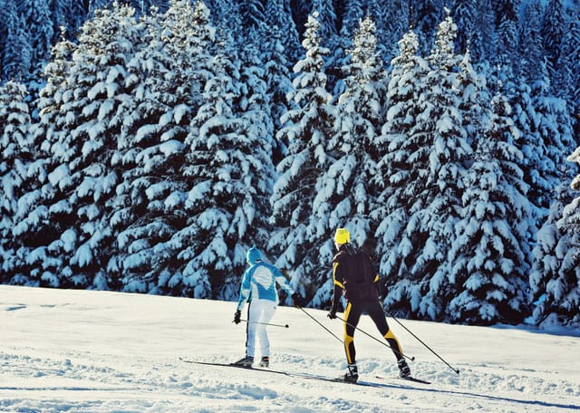 Skiing in the Fichtelgebirge mountains