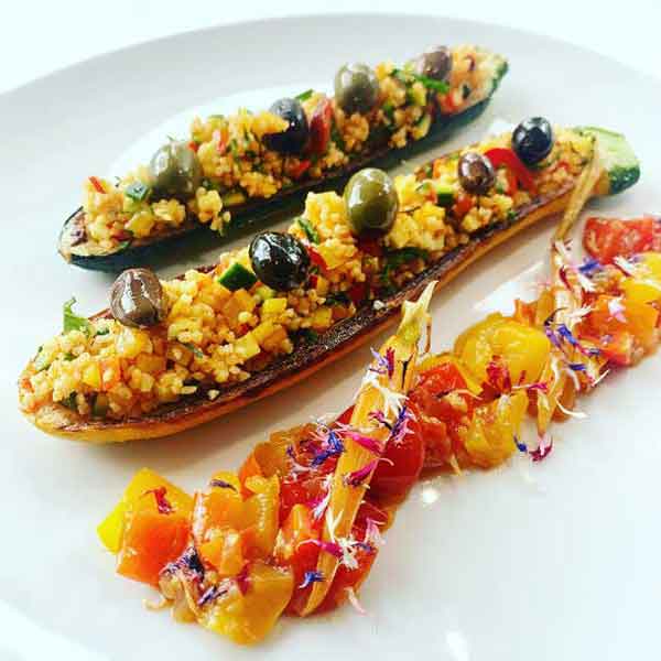 Gebratene Bulgur Zucchini