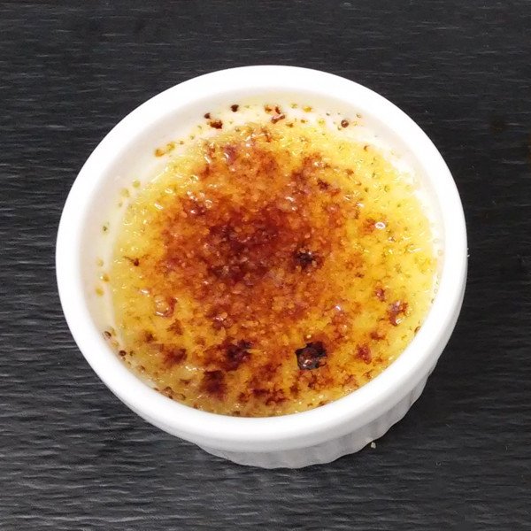 Asparagus crème brûlée