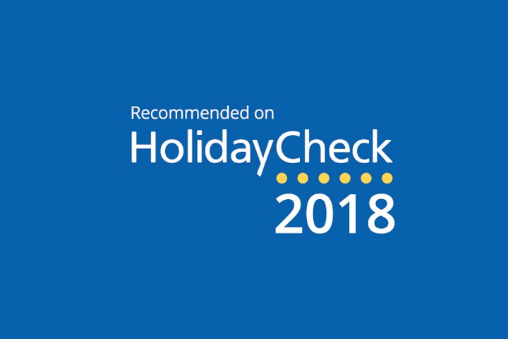 Recommended on Holidaycheck 2018