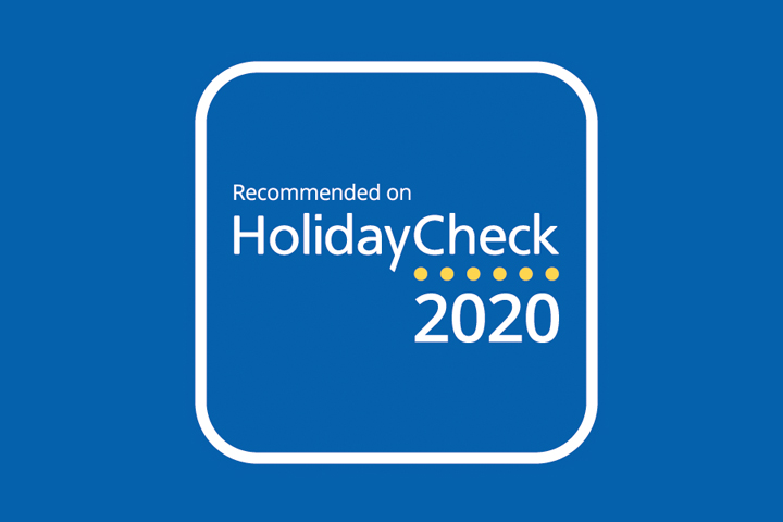 Recommended on Holidaycheck 2020