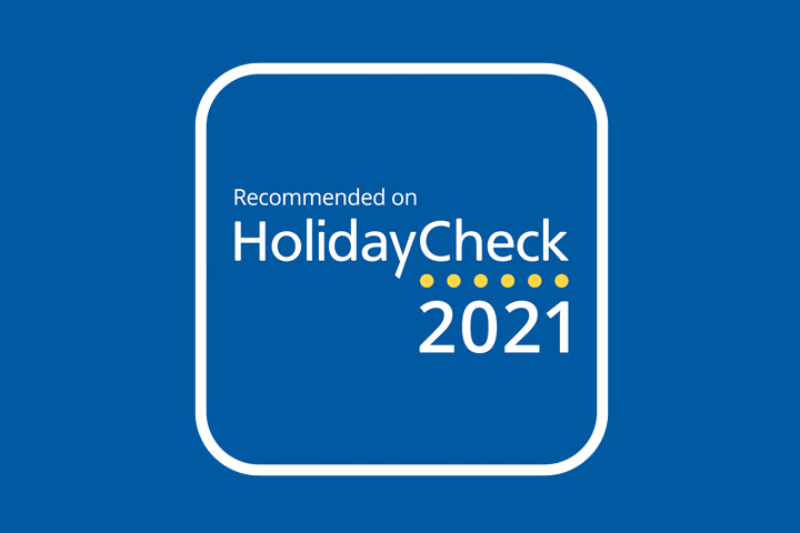 Recommended on Holidaycheck 2021