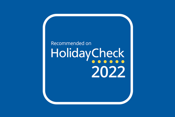 Recommended on Holidaycheck 2022
