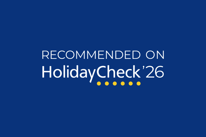 Logo Urkunde Recommended on Holidaycheck 2026