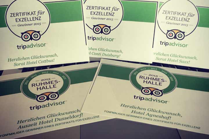 Tripadvisor Zertifikat für Excellenz