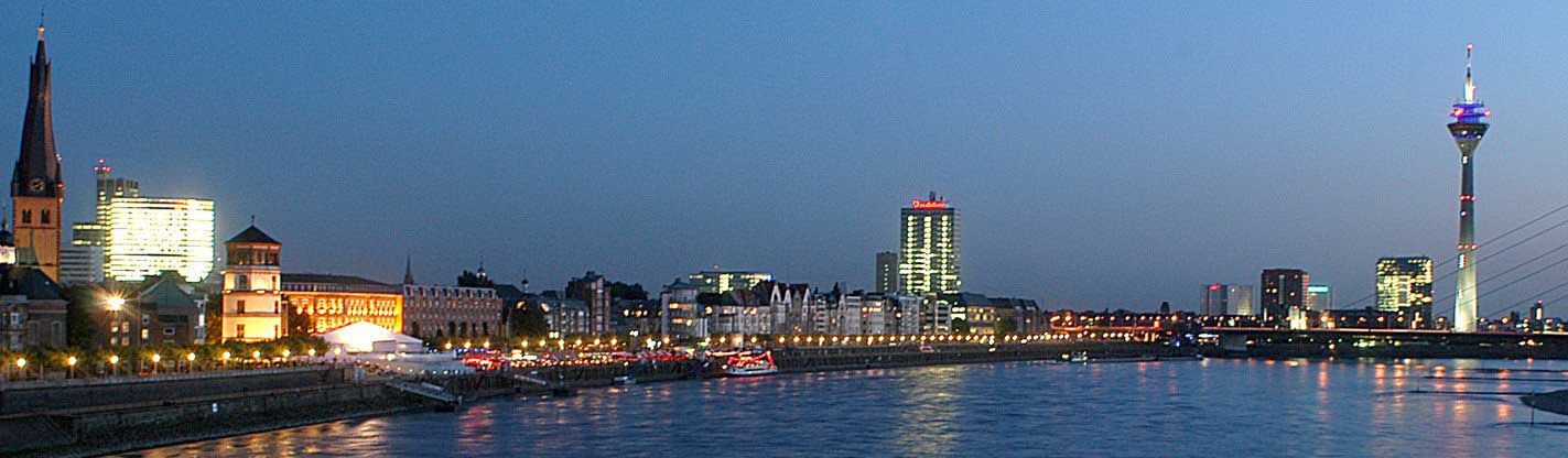 Rhine river in Düsseldorf