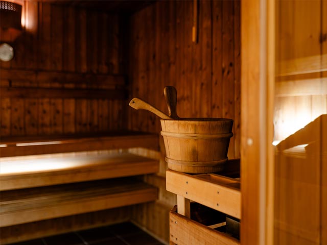 Wellness area with sauna