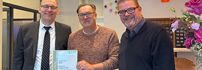 Urkundenübergabe: 20 Jahre DEHOGA Mitgliedschaft im SORAT Hotel Berlin