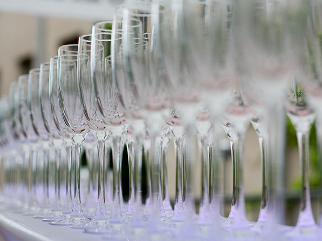 Sparkling wine glasses