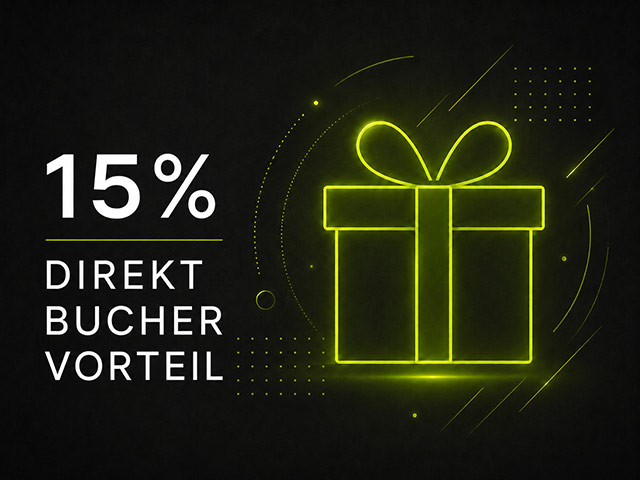 15 % Direktbuchervorteil mit Geschenksymbol